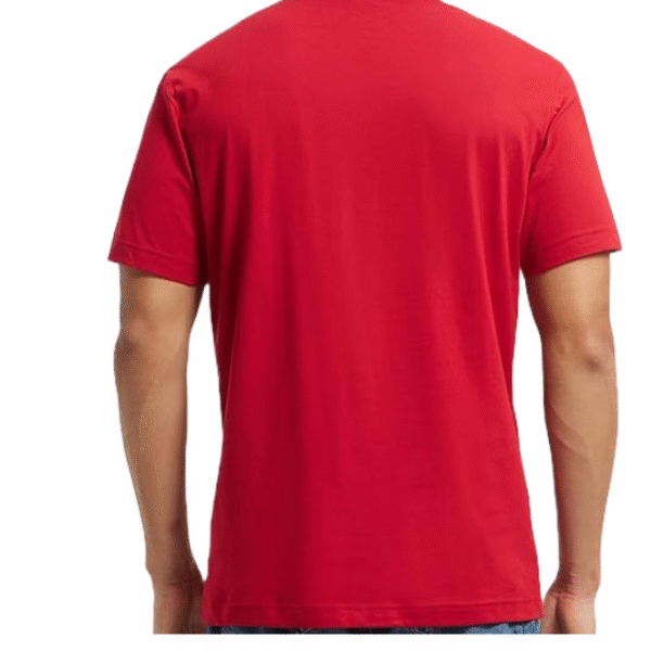 JEDFER Men's 100% Pure Cotton, Half Sleeve, Branded Original Printed Design, Round Neck, Red T-Shirt - Image 5